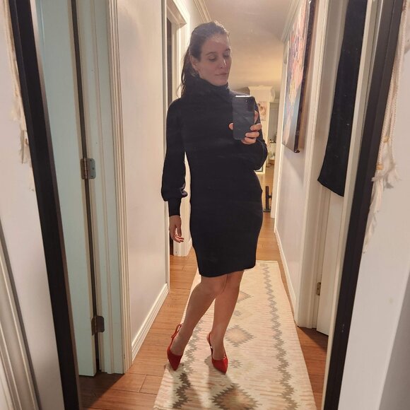 J. Crew Dresses & Skirts - [SOLD]J. Crew Size XXS Black Merino Alpaca Blend Sweater Dress
